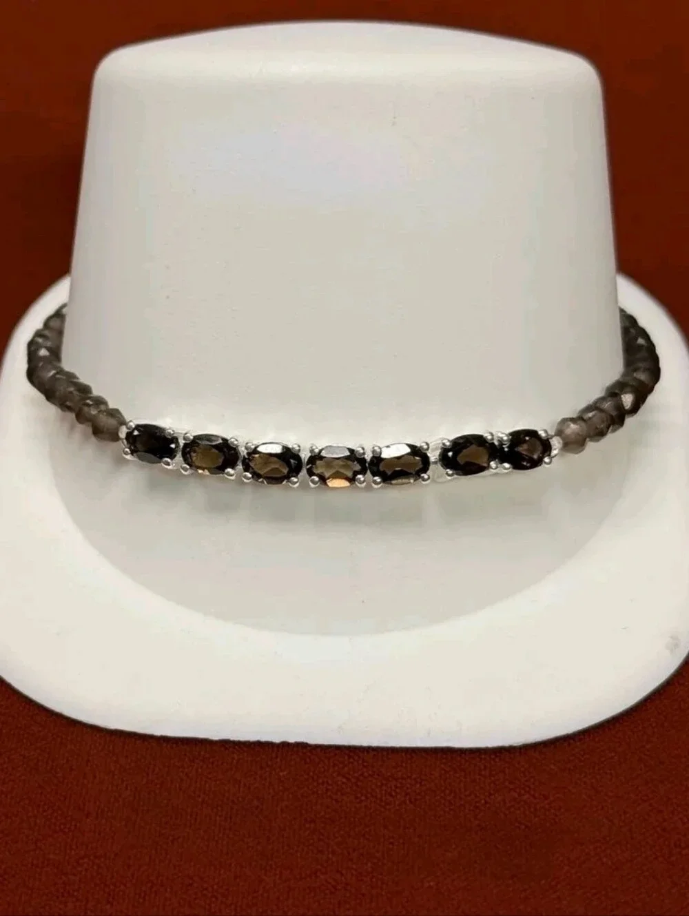 Sterling Silver Brazilian Smoky Quartz Bracelet